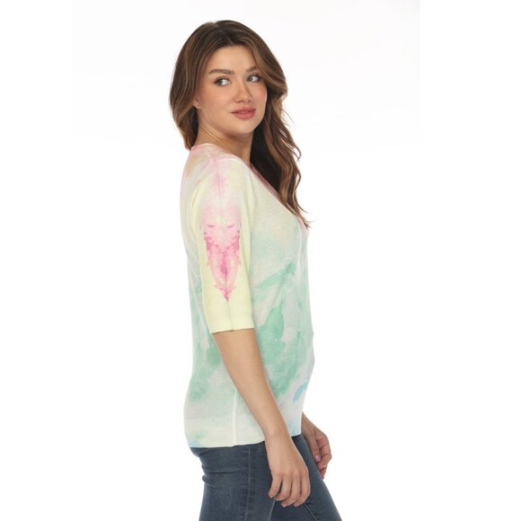 Pink and Green Cloud Blended Top - Picture 7 of 12